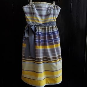 Anthropologie Maeve strapless dress with pockets